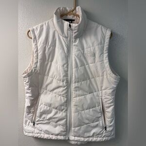 White light north face vest